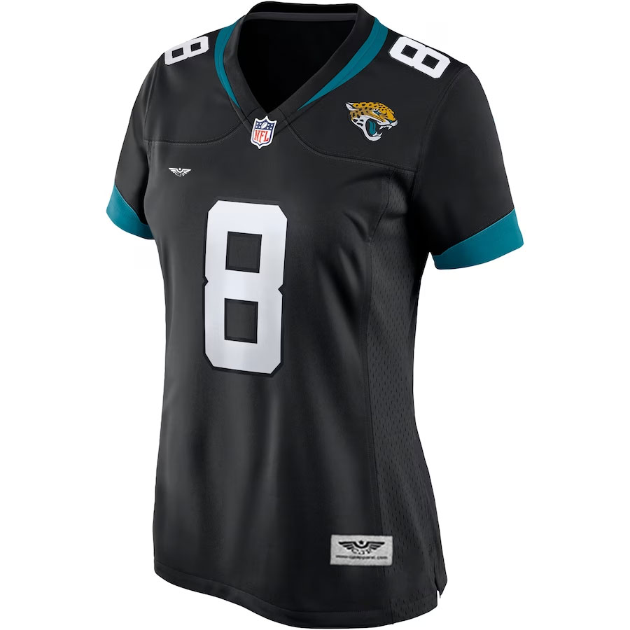 Mark-Brunell-Jacksonville-Jaguars-CJP-Apparel-Women's-Game-Retired-Player-Jersey---Black.Furent-Viwe