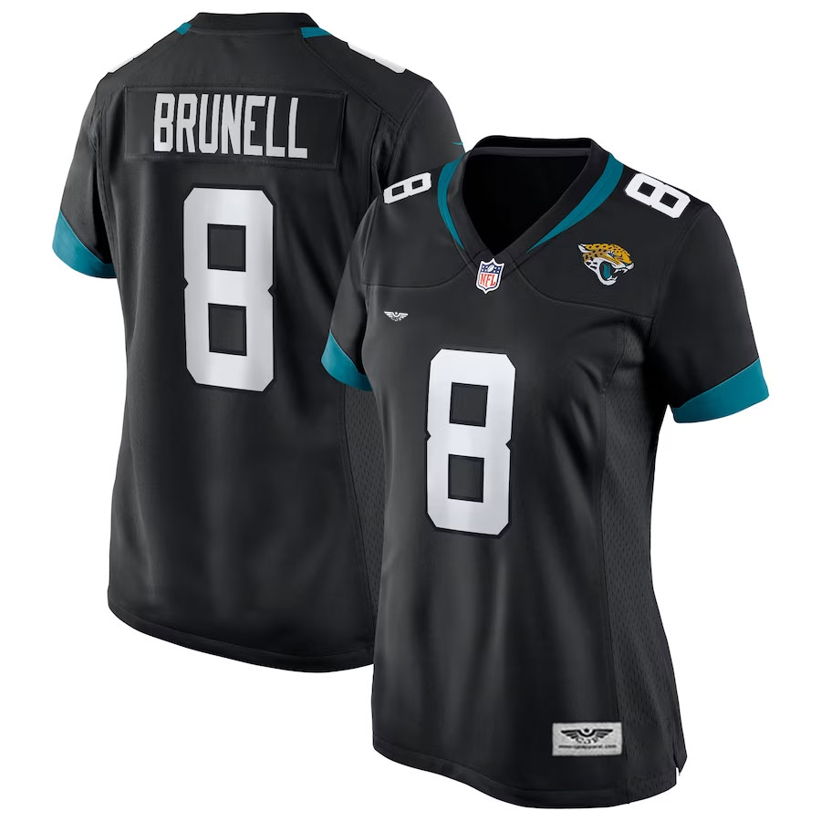 Mark-Brunell-Jacksonville-Jaguars-CJP-Apparel-Women's-Game-Retired-Player-Jersey---Black