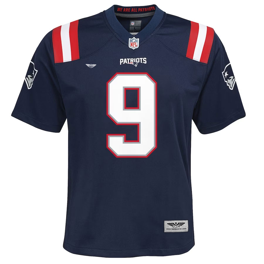Matthew-Judon-New-England-Patriots-CJP-Apparel-Youth-Game-Jersey---Navy.Furent-Viwe