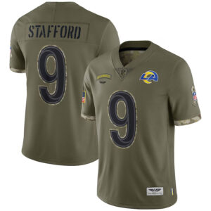 Matthew Stafford Los Angeles Rams CJP Apparel 2022 Salute To Service Limited Jersey - Olive