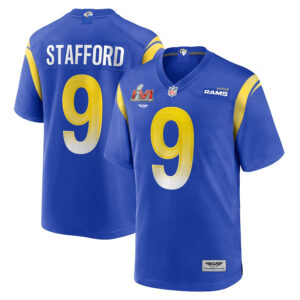 Matthew Stafford Los Angeles Rams CJP Apparel Super Bowl LVI Bound Game Patch Jersey - Royal