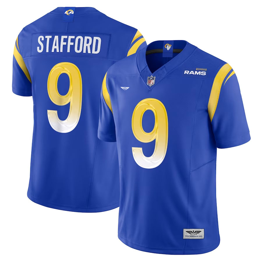 Matthew-Stafford-Los-Angeles-Rams-CJP-Apparel-Vapor-F.U.S.E.-Limited-Jersey---Royal