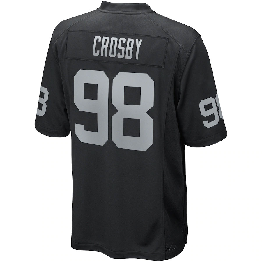 Maxx-Crosby-Las-Vegas-Raiders-CJP-Apparel-Game-Jersey---Black.Back-Viwe