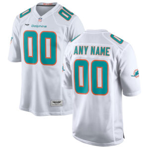 Miami Dolphins  CJP Apparel Custom Game Jersey - White