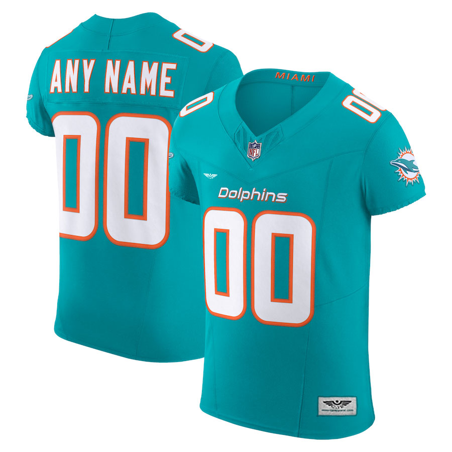 Miami-Dolphins-CJP-Apparel-Vapor-F.U.S.E.-Elite-Custom-Jersey---Aqua
