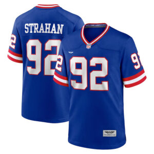 Michael Strahan New York Giants CJP Apparel Classic Retired Player Game Jersey - Royal
