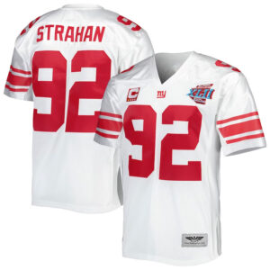 Michael Strahan New York Giants CJP Apparel 2007 Pro Throwback Retired Player Jersey - White