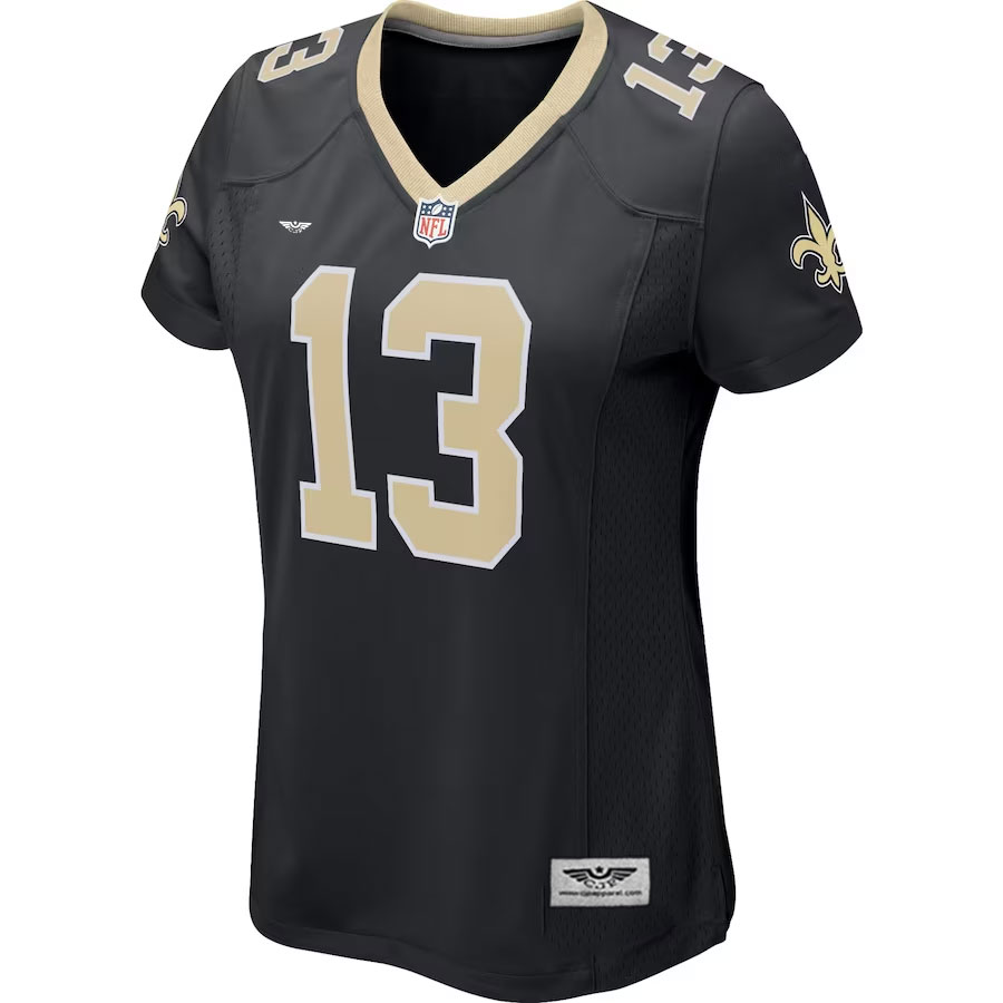 Michael-Thomas-New-Orleans-Saints-CJP-Apparel-Women's-Game-Player-Jersey---Black.Furent-Viwe