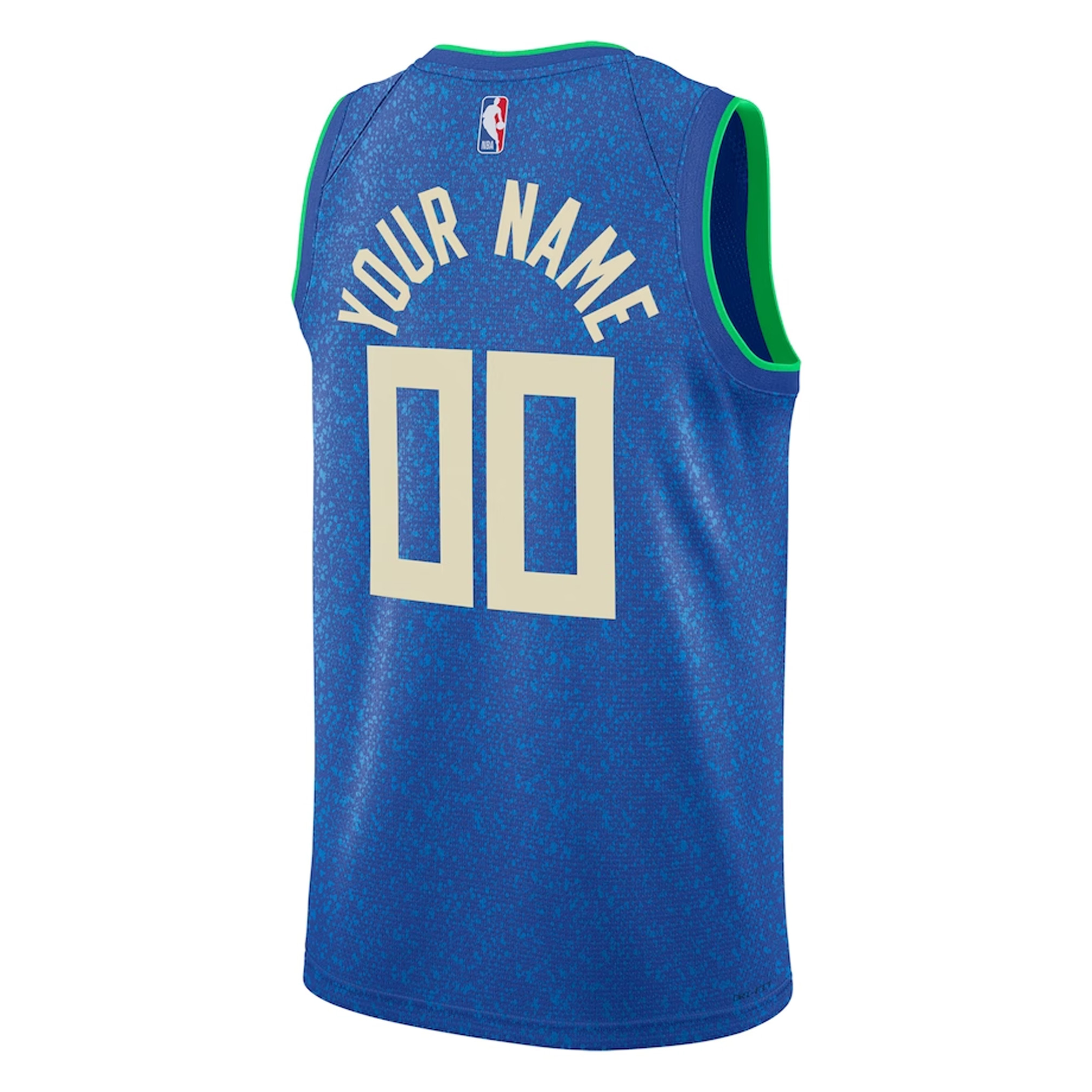 Milwaukee Bucks CJP APPAREL Unisex 2023-24 Custom Swingman Jersey - Royal - City Edition bck
