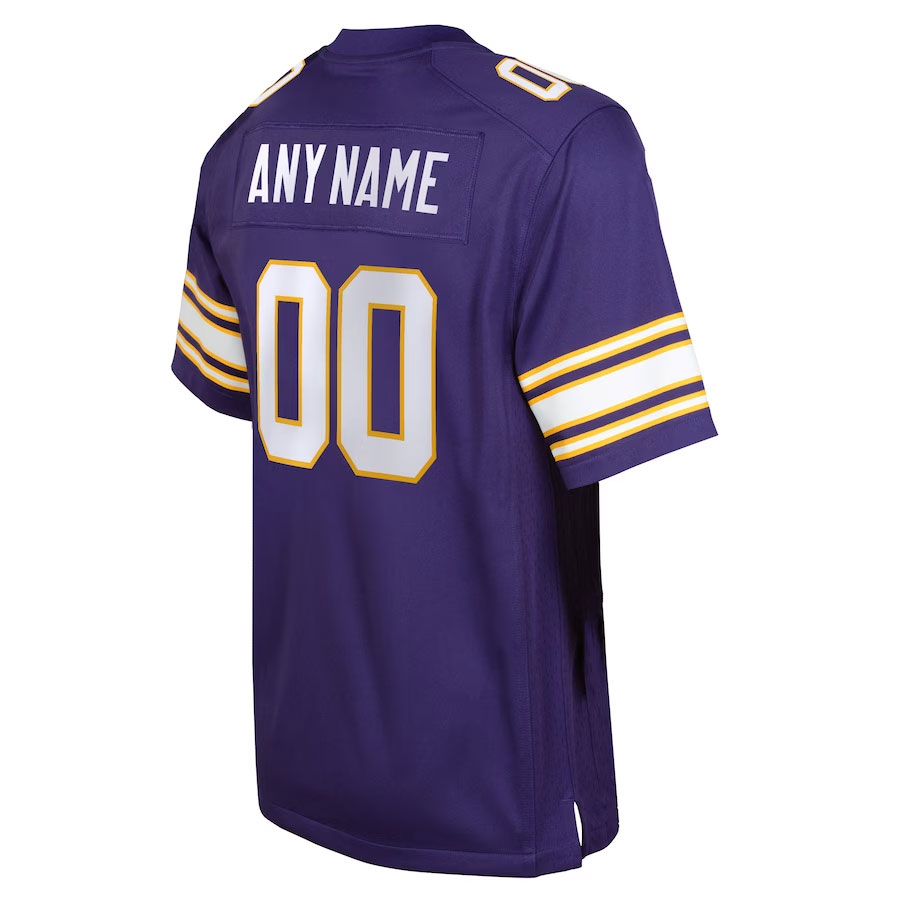 Minnesota-Vikings-CJP-Apparel-Youth-Classic-Custom-Game-Jersey---Purple.Back-Viwe