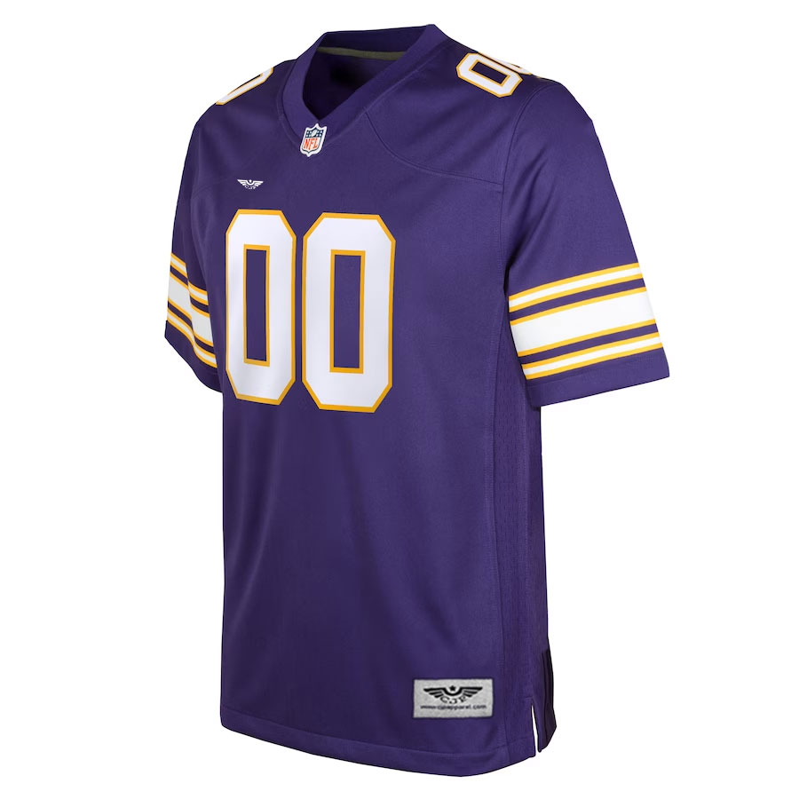 Minnesota-Vikings-CJP-Apparel-Youth-Classic-Custom-Game-Jersey---Purple.Furent-Viwe