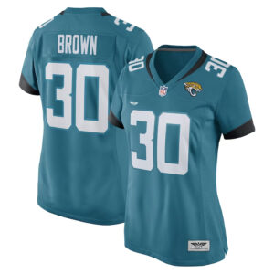 Montaric Brown Jacksonville Jaguars CJP Apparel Women's Game Player Jersey - Teal