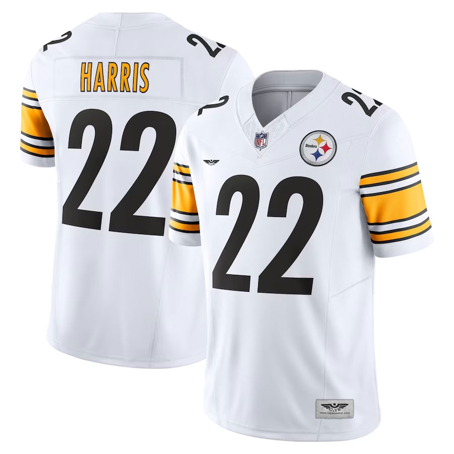 Najee-Harris-Pittsburgh-Steelers-CJP-Apparel-Vapor-F.U.S.E.-Limited-Jersey---White