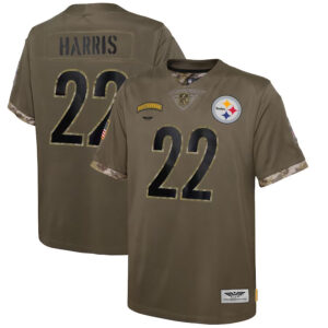 Najee Harris Pittsburgh Steelers CJP Apparel 2022 Salute To Service Player Limited Jersey - Olive