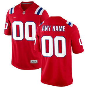 New England Patriots CJP Apparel Alternate Custom Jersey - Red