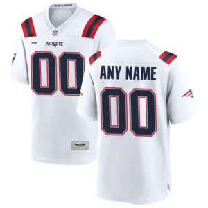 New England Patriots CJP Apparel Custom Game Jersey - White