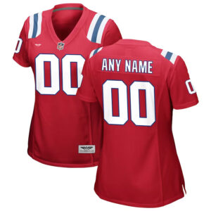 New England Patriots CJP Apparel Women's Alternate Custom Jersey - Red