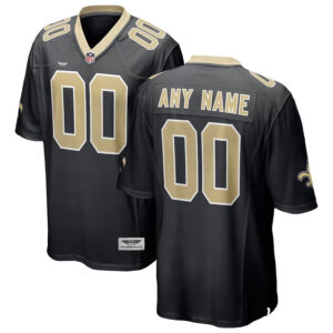 New Orleans Saints CJP Apparel Custom Game Jersey - Black