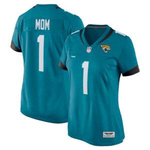 Number 1 Mom Jacksonville Jaguars CJP Apparel Women's Game Jersey - Teal