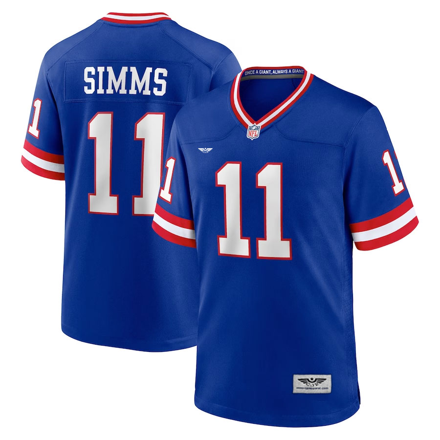 Phil-Simms-New-York-Giants-CJP-Apparel-Classic-Retired-Player-Game-Jersey---Royal