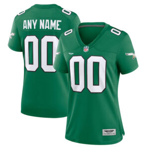 Philadelphia Eagles CJP Apparel Women's Alternate Custom Game Jersey - Kelly Green