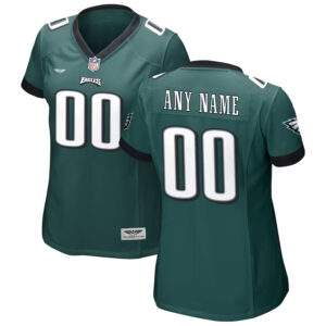 Philadelphia Eagles CJP Apparel Women's Custom Game Jersey - Midnight Green