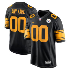 Pittsburgh Steelers CJP Apparel Alternate Custom Game Jersey - Black