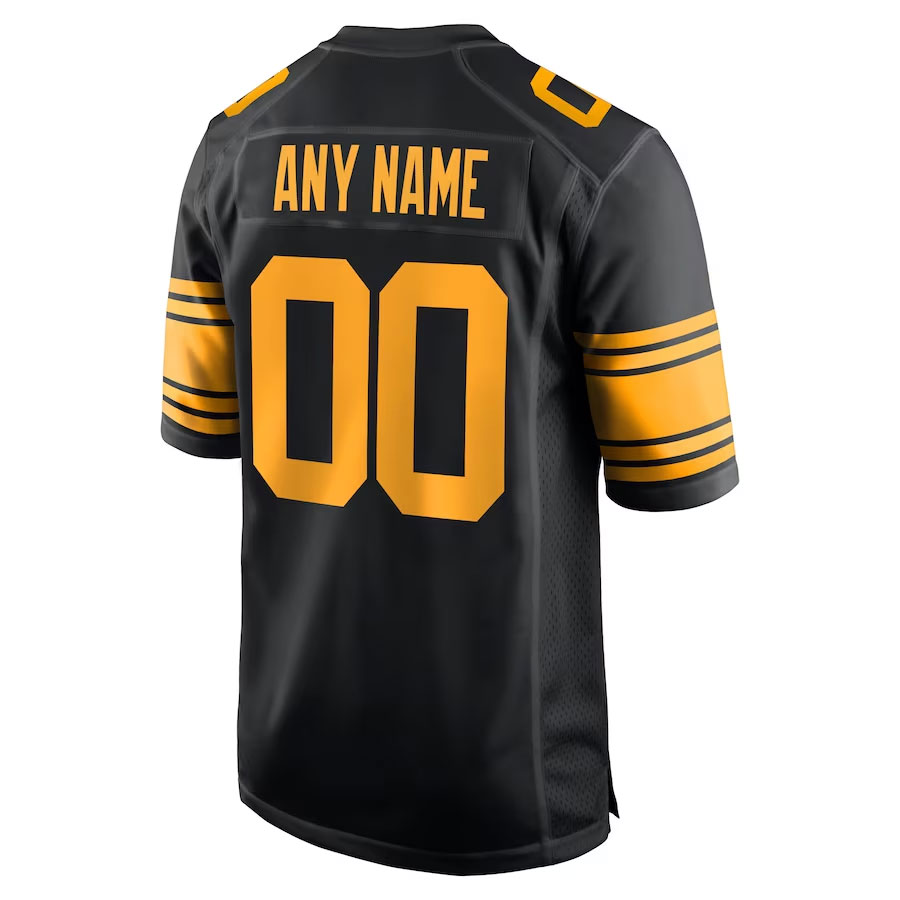 Pittsburgh-Steelers-CJP-Apparel-Alternate-Custom-Game-Jersey---Black.Bck-Viwe
