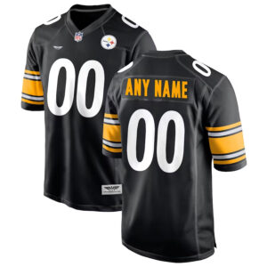 Pittsburgh Steelers CJP Apparel Custom Game Jersey - Black