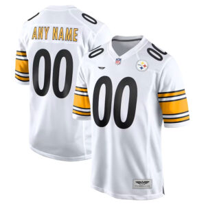 Pittsburgh Steelers CJP Apparel Game Custom Jersey - White