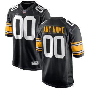 Pittsburgh Steelers CJP Apparel Alternate Custom Game Jersey - Black