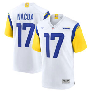 Puka Nacua Los Angeles Rams CJP Apparel Game Jersey - White