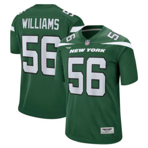 Quincy Williams New York Jets CJP Apparel Game Jersey - Gotham Green