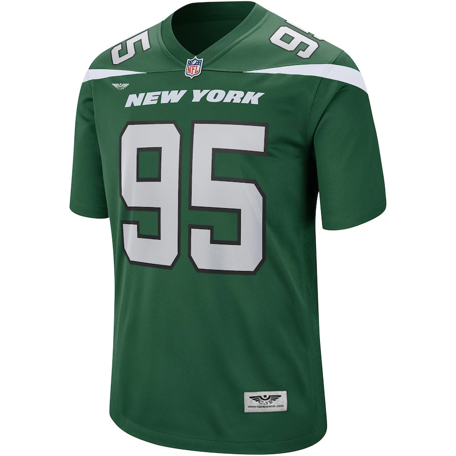 Quinnen-Williams-New-York-Jets-CJP APPAREL-Game-Jersey---Gotham-Green.Furent-Viwe