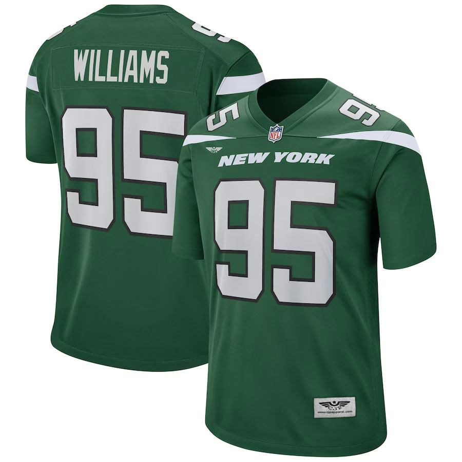Quinnen-Williams-New-York-Jets-CJP APPAREL-Game-Jersey---Gotham-Green