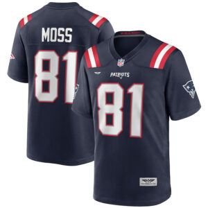 Randy Moss New England Patriots CJP Apparel Game Retired Player Jersey - Navy