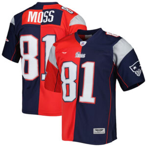 Randy Moss New England Patriots CJP Apparel 2007 Split Legacy  Jersey - NavyRed