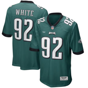 Reggie White Philadelphia Eagles CJP Apparel Game Retired Player Jersey - Midnight Green