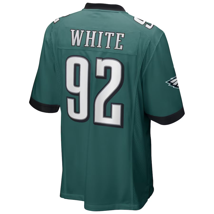 Reggie-White-Philadelphia-Eagles-CJP-Apparel-Game-Retired-Player-Jersey---Midnight-Green.Bck-Viwe