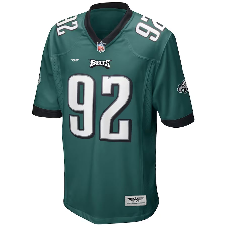 Reggie-White-Philadelphia-Eagles-CJP-Apparel-Game-Retired-Player-Jersey---Midnight-Green.Furent-Viwe