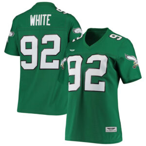 Reggie White Philadelphia Eagles CJP Apparel Women's 1990 Legacy  Jersey - Kelly Green