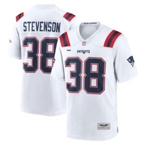 Rhamondre Stevenson New England Patriots CJP Apparel Game Player Jersey - White