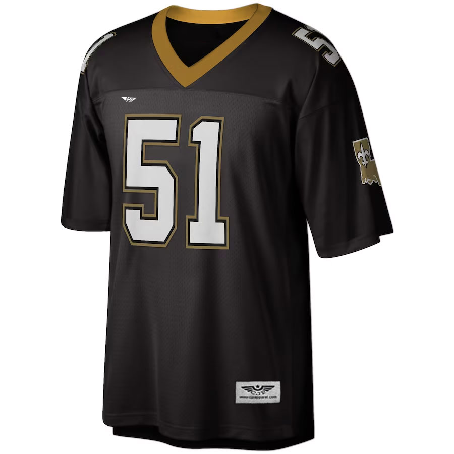 Sam-Mills-New-Orleans-Saints-Mitchell-&-Ness-Legacy-New-Jersey---Black.Furent-Viwe