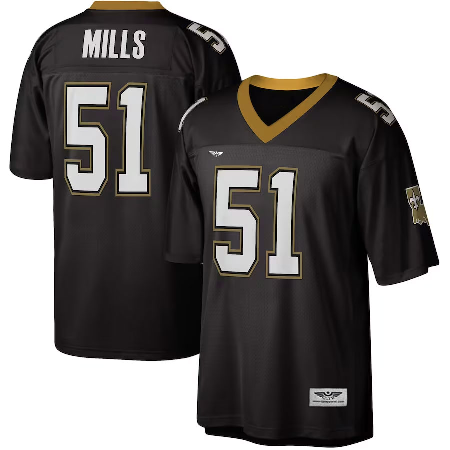 Sam-Mills-New-Orleans-Saints-Mitchell-&-Ness-Legacy-New-Jersey---Black