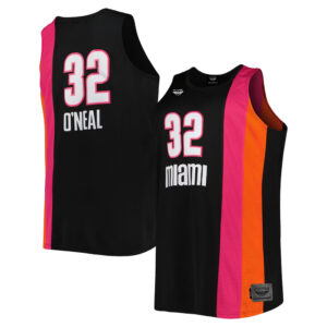 Shaquille O'Neal Miami Heat CJP Big & Tall Hardwood Classics 2005/06 Swingman Jersey - Black