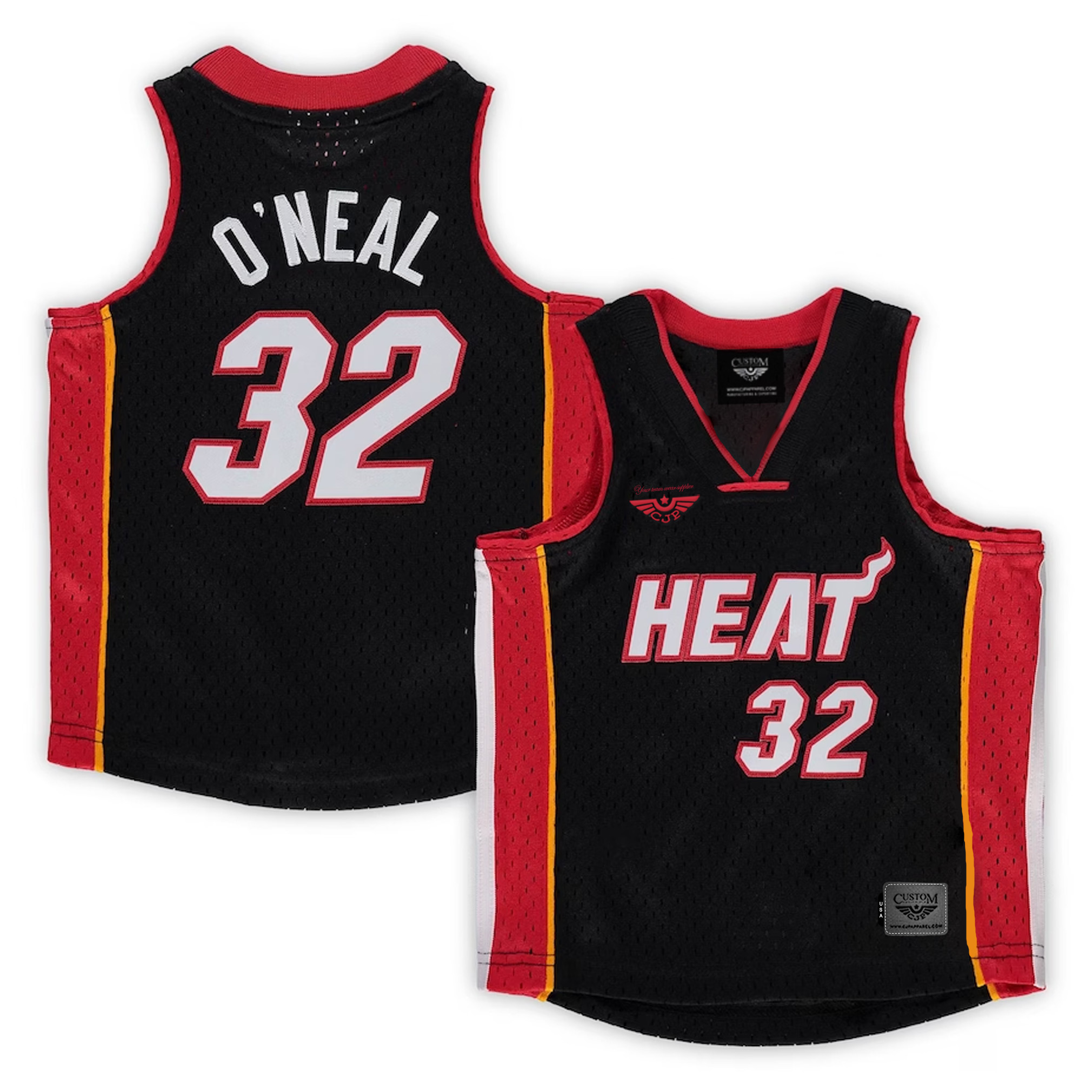 Shaquille O'Neal Miami Heat Mitchell & Ness Infant 2005-06 Hardwood Classics Retired Player Jersey - Black both