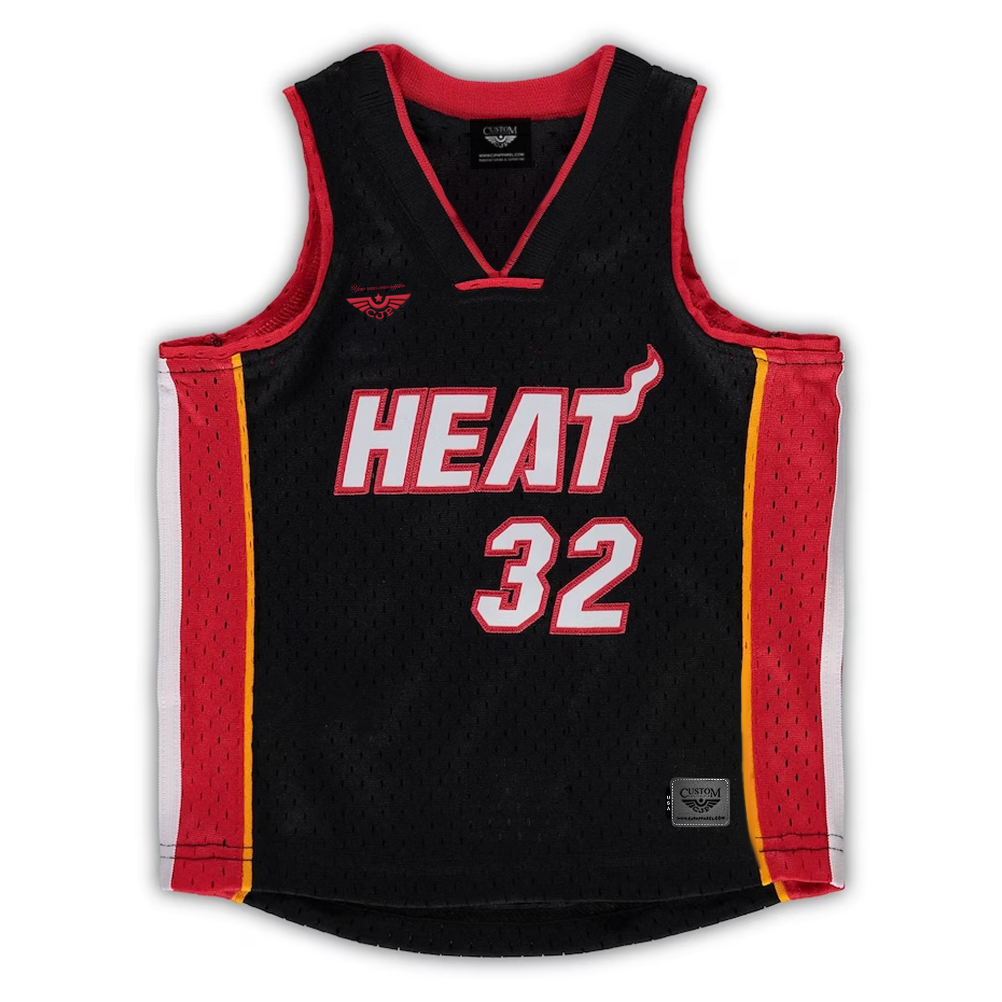 Shaquille O'Neal Miami Heat Mitchell & Ness Infant 2005-06 Hardwood Classics Retired Player Jersey - Black front