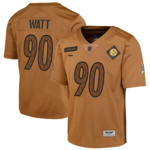 T.J. Watt Pittsburgh Steelers CJP Apparel 2023 Salute To Service Limited Jersey - Brown
