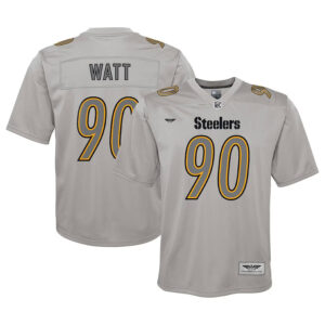 T.J. Watt Pittsburgh Steelers CJP Apparel Atmosphere Game Jersey - Gray