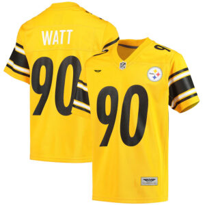 T.J. Watt Pittsburgh Steelers CJP Apparel Inverted Team Game Jersey - Gold
